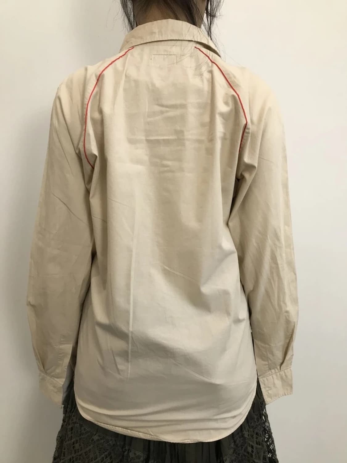 00's PPFM Red Line Beige Shirt 상품이미지3
