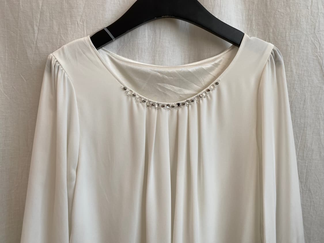 화이트 큐빅 블라우스(M) 상품이미지4
