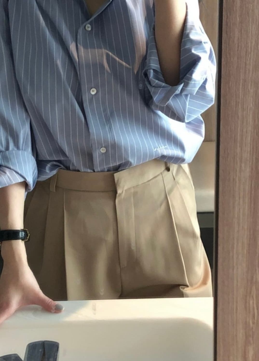 아카이브제이투유 켈리 스트라이프 셔츠 상품이미지2