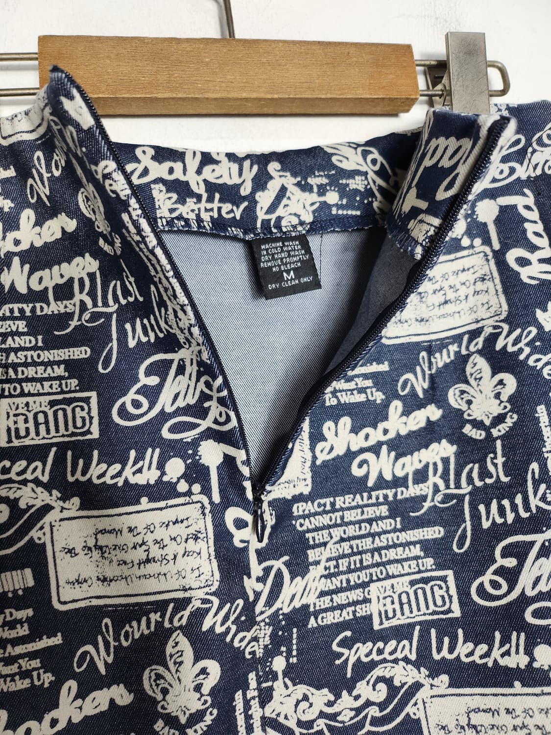 빈티지 레터링 그래픽 미니 스커트 상품이미지2