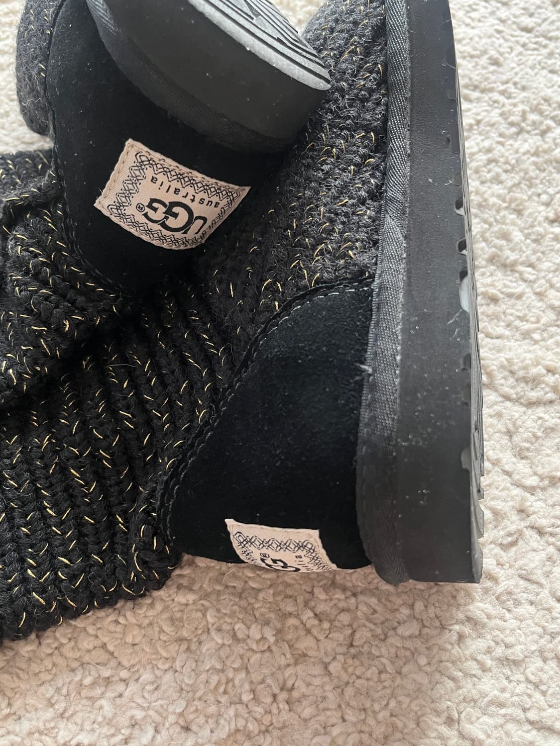 (새상품 희귀템) 어그 니트 카디 부츠 블랙 (230) 상품이미지5