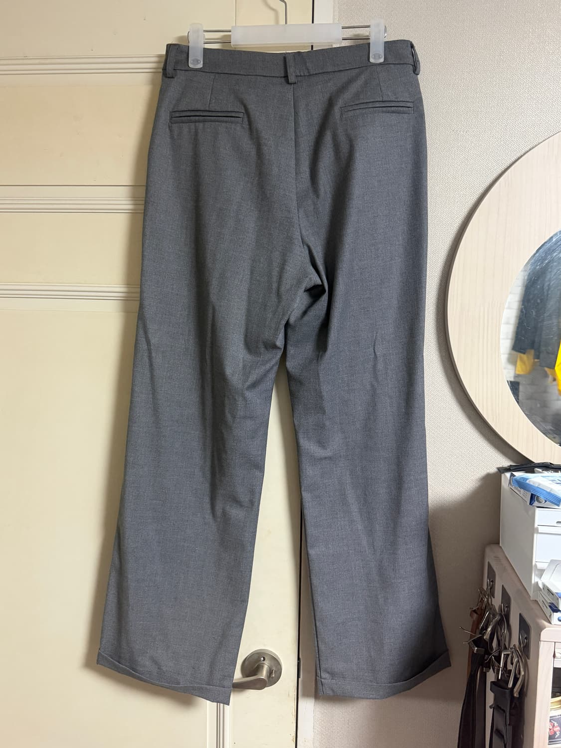 기마구아스 그레이 트라우저 38사이즈 1회착 상품이미지2