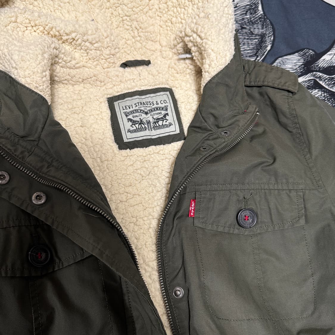 Y2K 00s 리바이스 쉐르파 야상  여성 L사이즈 상품이미지3