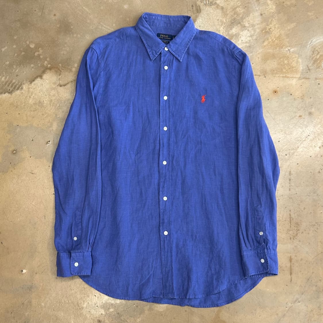 L 폴로랄프로렌 릴렉스드핏 블루 린넨 셔츠 상품이미지2