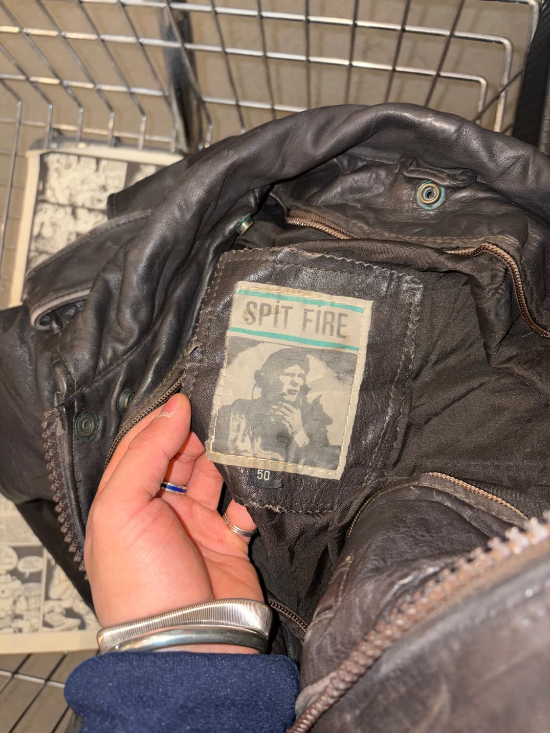 80’s American genuine leather A-2 bomber 상품이미지10