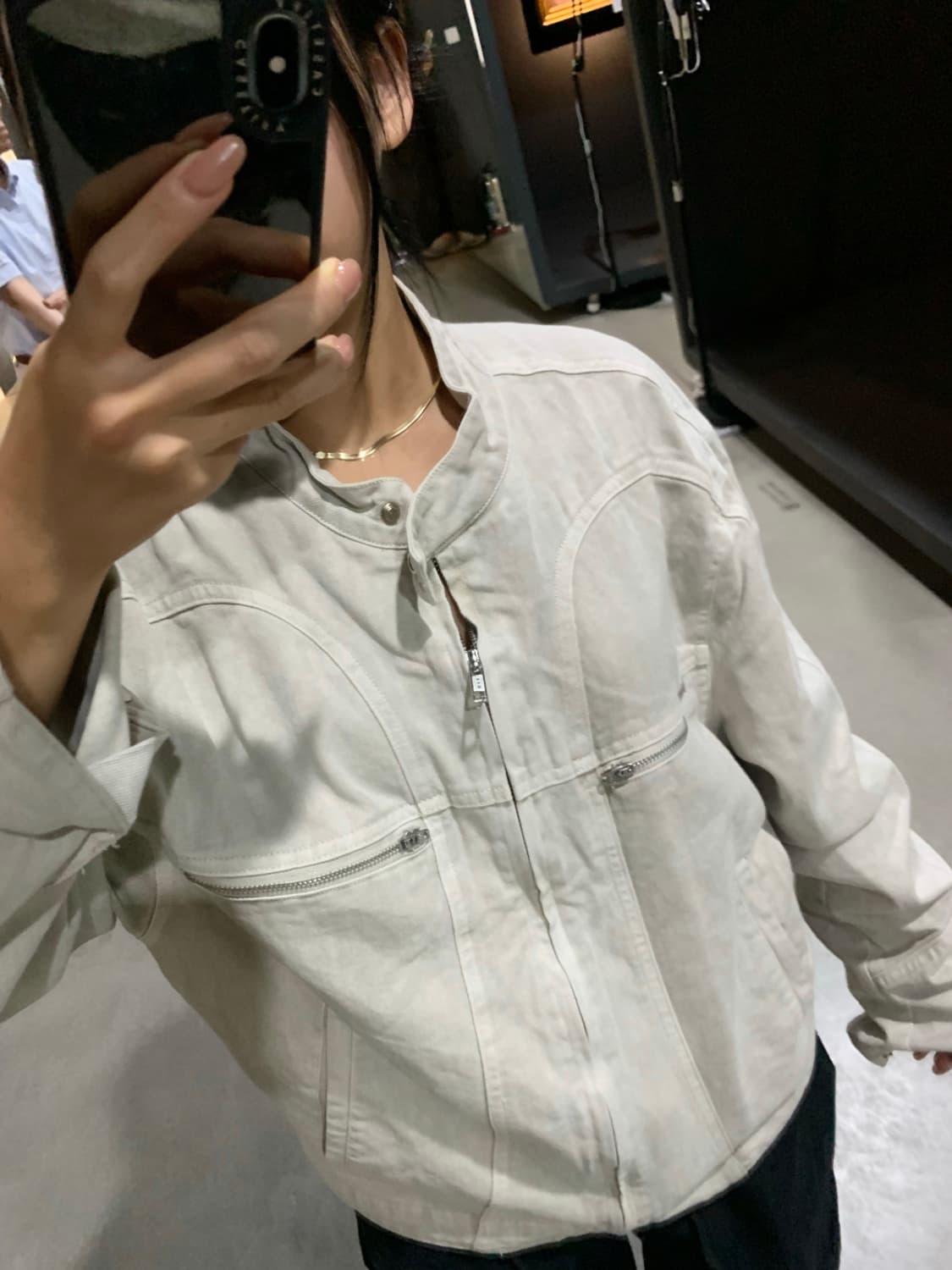 104gallery GEAR BIKER JACKET (BEIGE) 상품이미지2