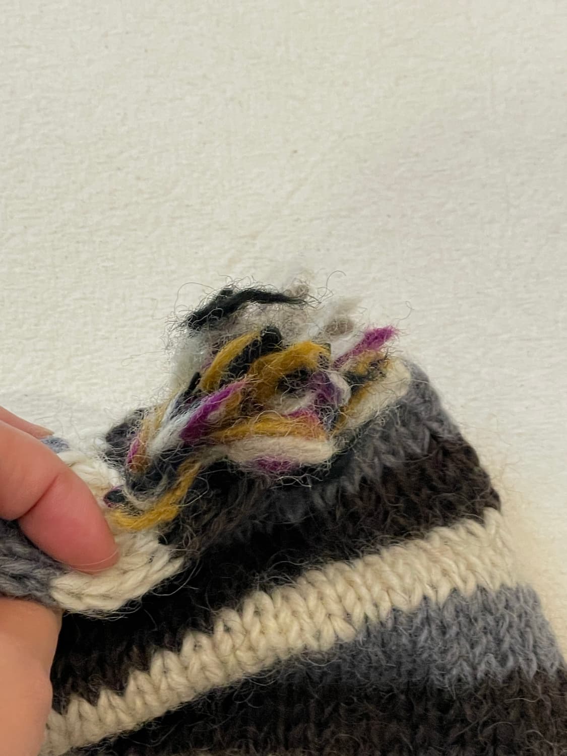 빈티지 패턴 방울비니 상품이미지3