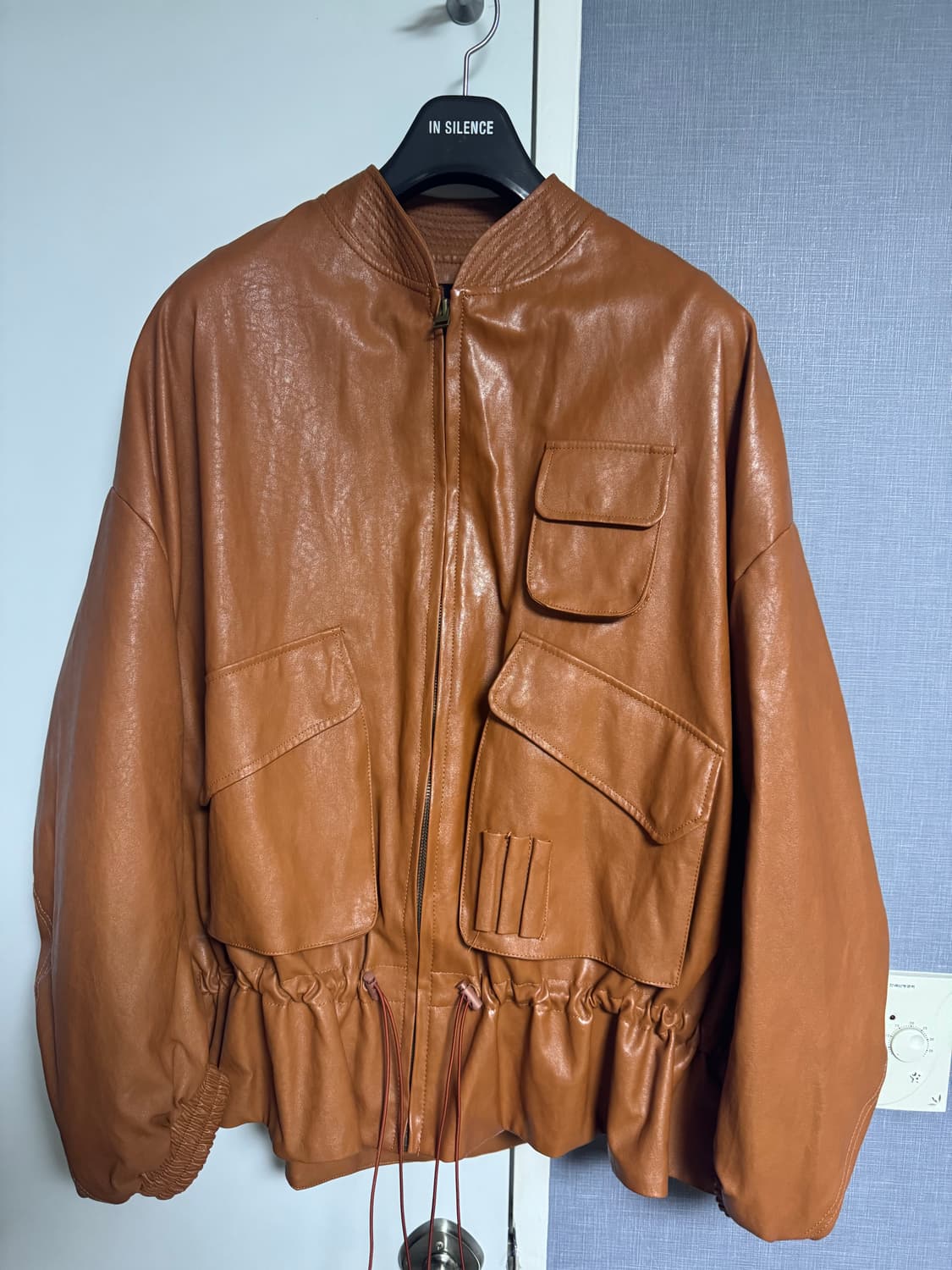 아조바이아조 카멜 레더 스트링 자켓 상품이미지2