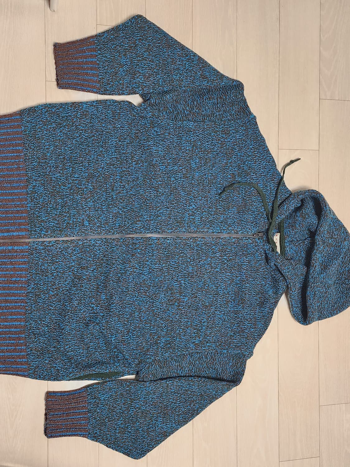 유니클로 마르니 믹스 컬러얀 오버사이즈 풀집파카XXL 상품이미지2