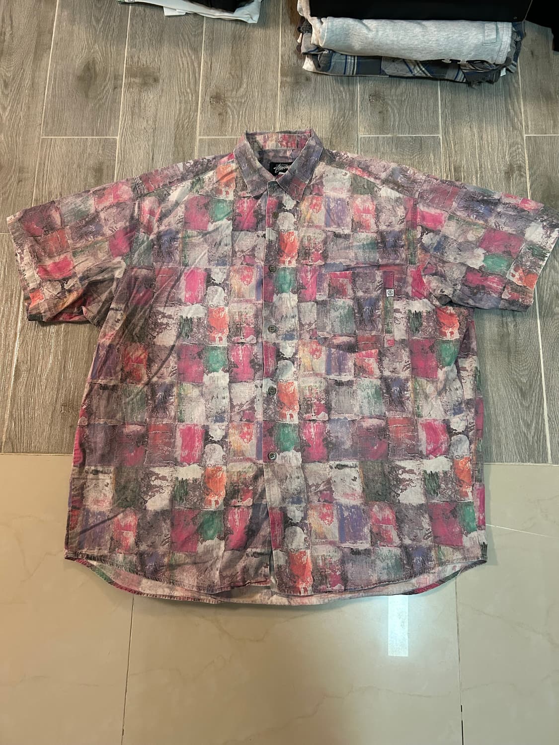 80s 스투시 블랙태그 셔츠 xl 상품이미지1