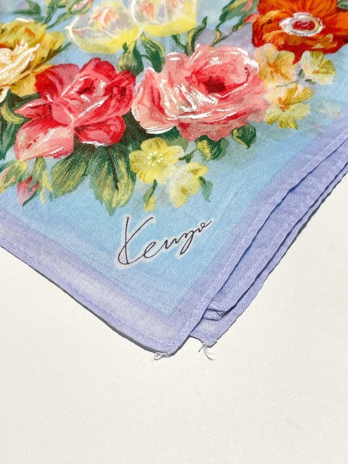 겐조 00s 재팬 플라워 패턴 쁘띠 손수건 A1466 상품이미지4