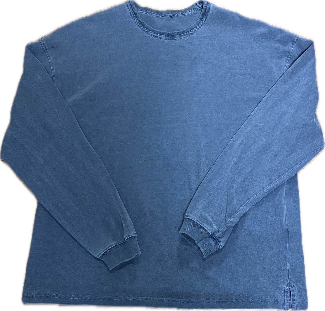 프리즘웍스 OG PIGMENT DYEING L/S TEE _ BLUE 상품이미지1