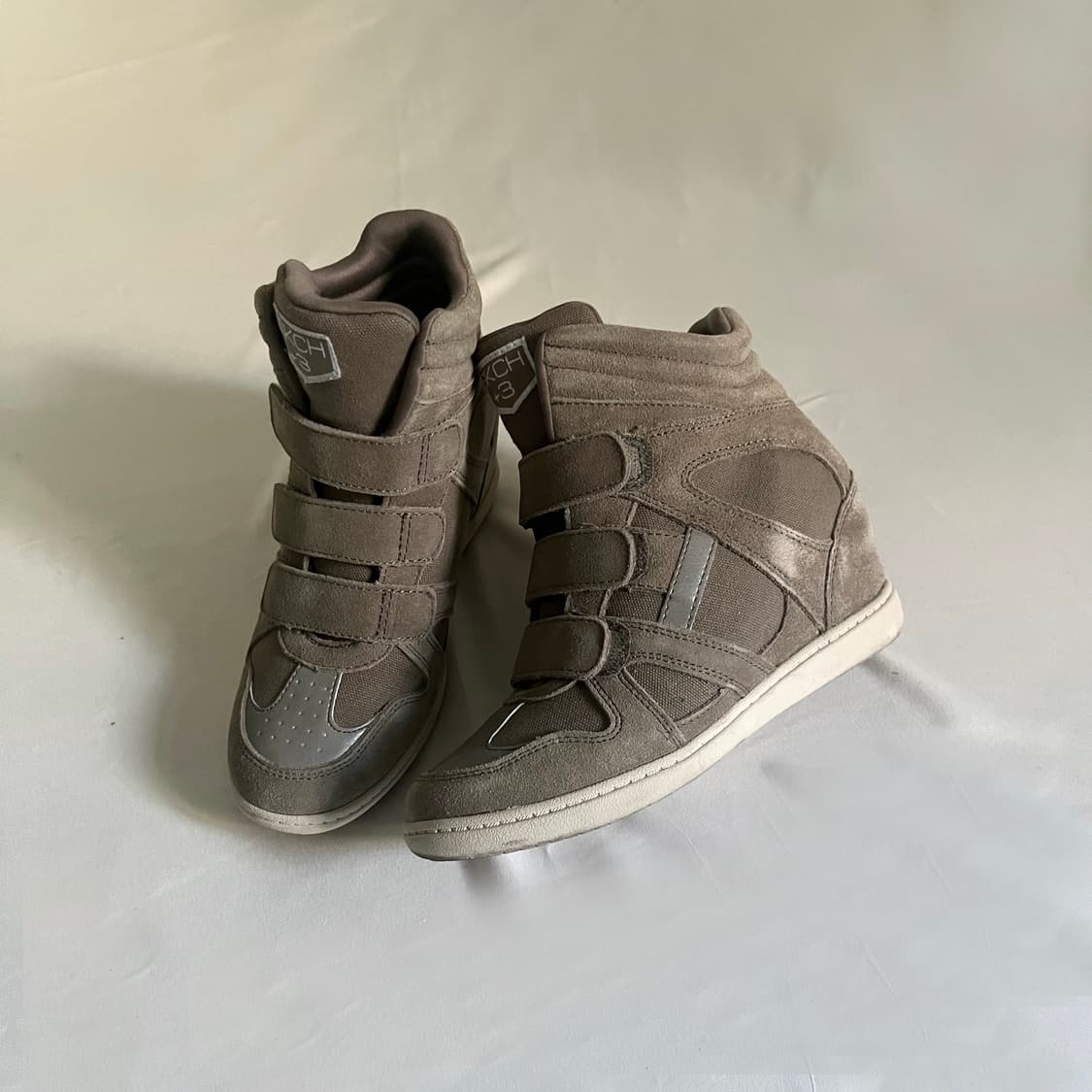 Skch 웨지 하이탑 애쉬 카키 베이지 상품이미지6