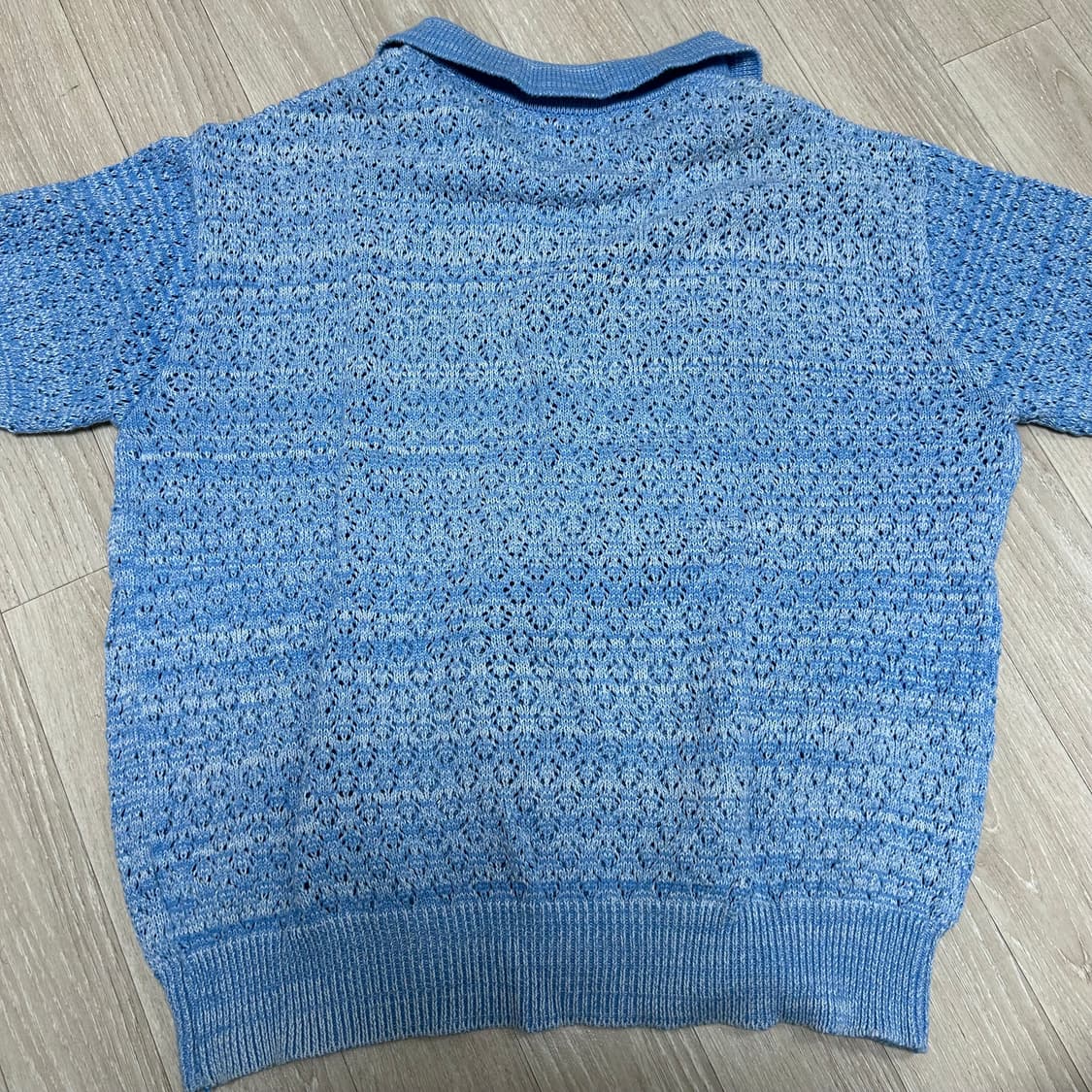 (1) 웨이비니스 23ss 스카시 하프 카라 니트 가디건 상품이미지7