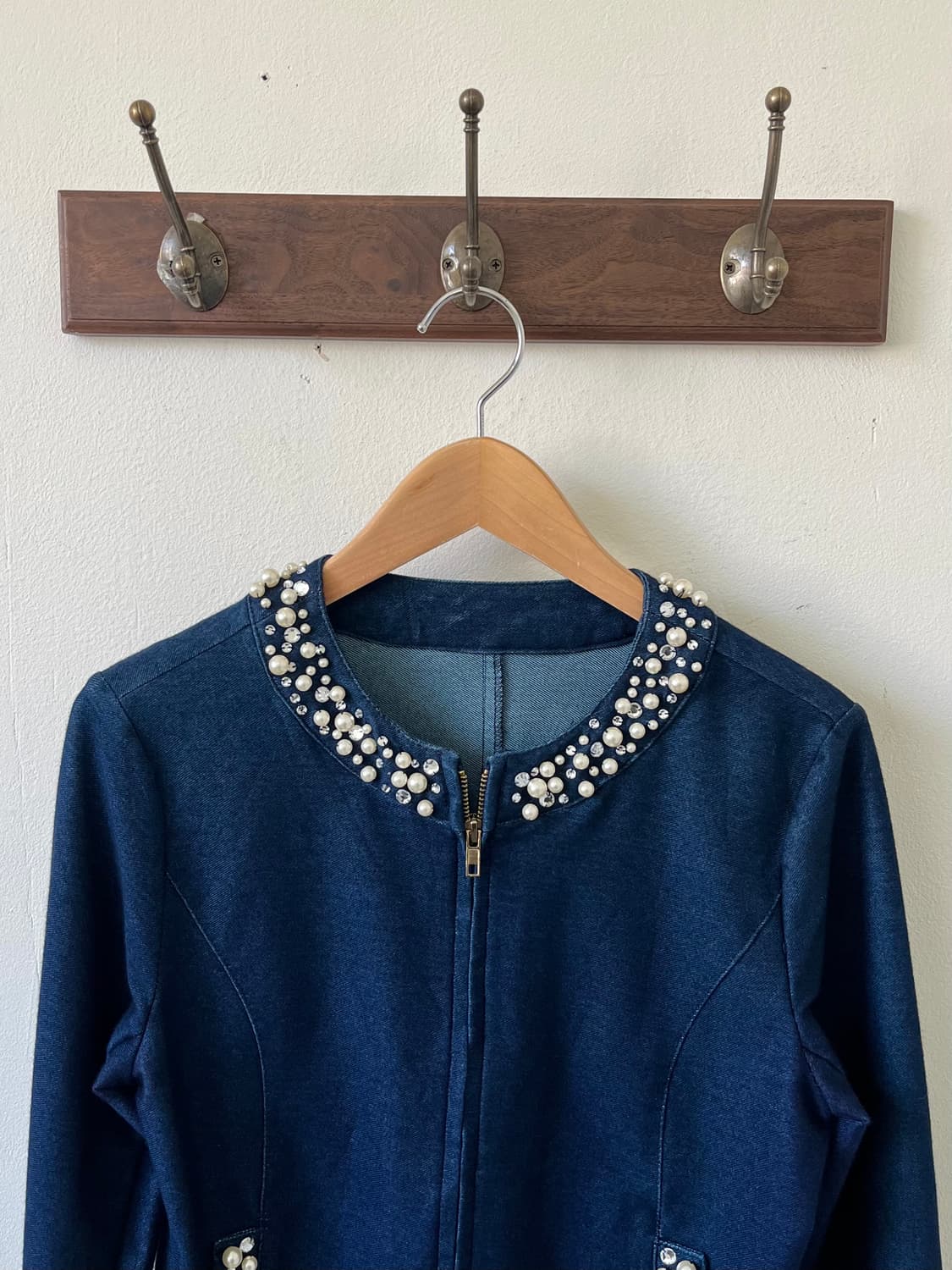 Bye Bye 라인스톤 청자켓 상품이미지2