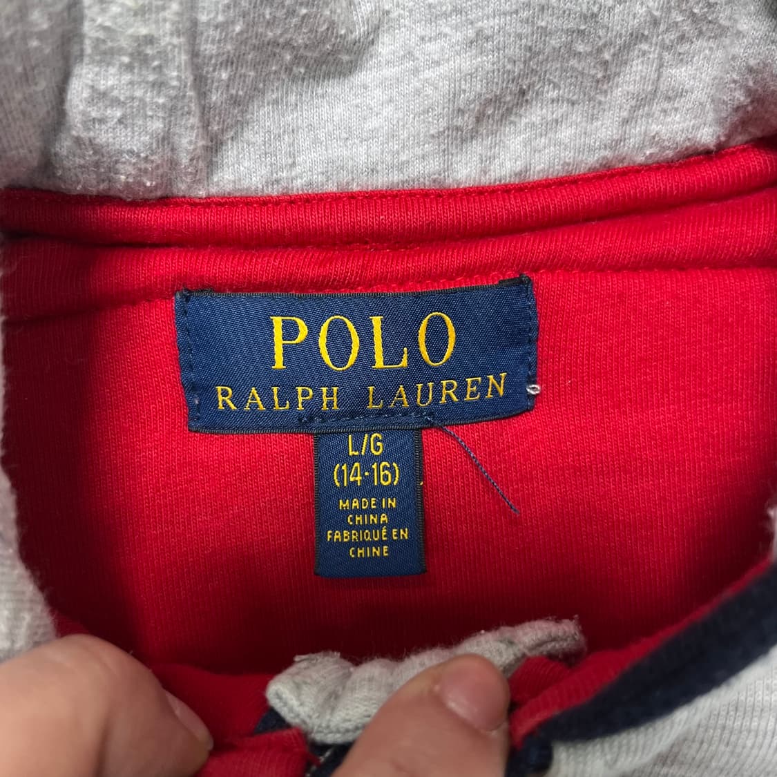 W 95 폴로 랄프로렌 투톤 패디드 후드집업 상품이미지4