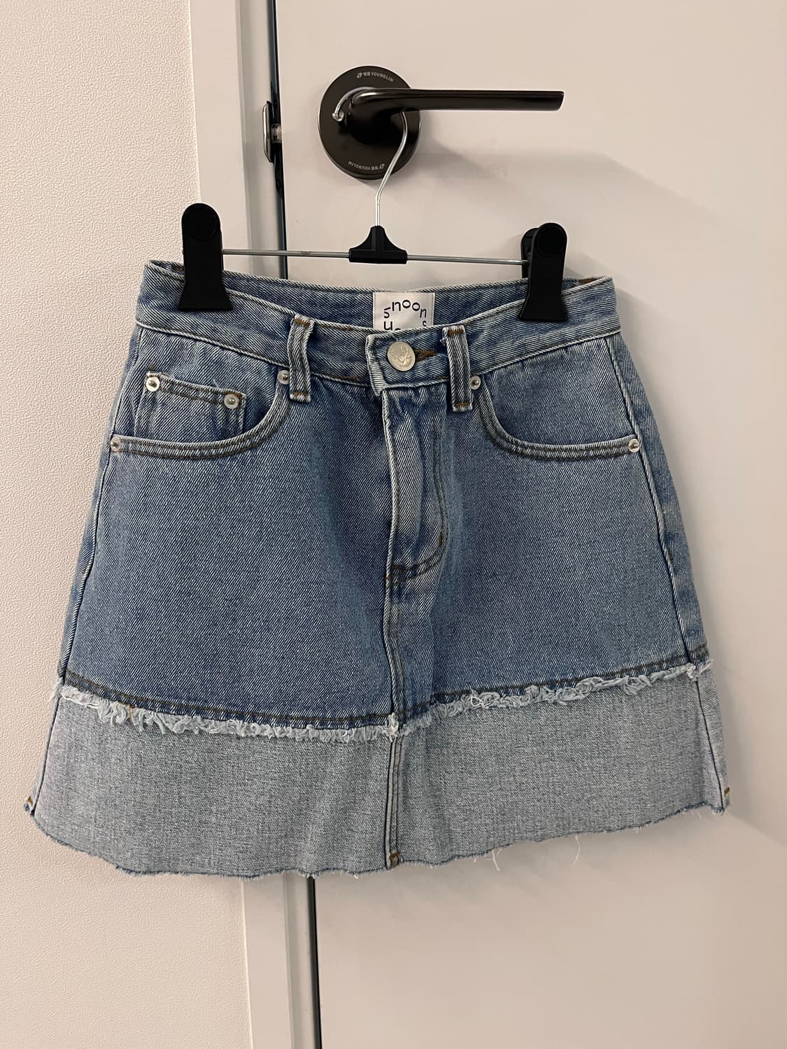 시눈 컷오프 데님 미니 스커트 s 상품이미지3