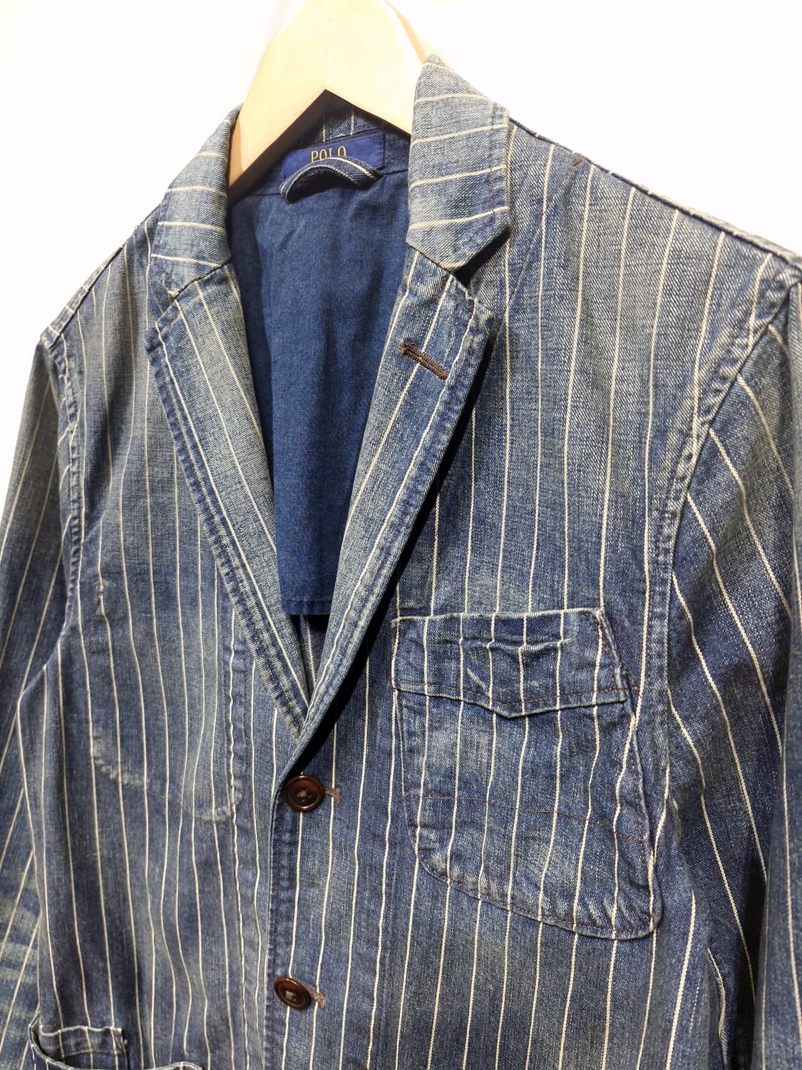 폴로랄프로렌 히코리워싱 스트라이프 데님 블레이져 상품이미지3