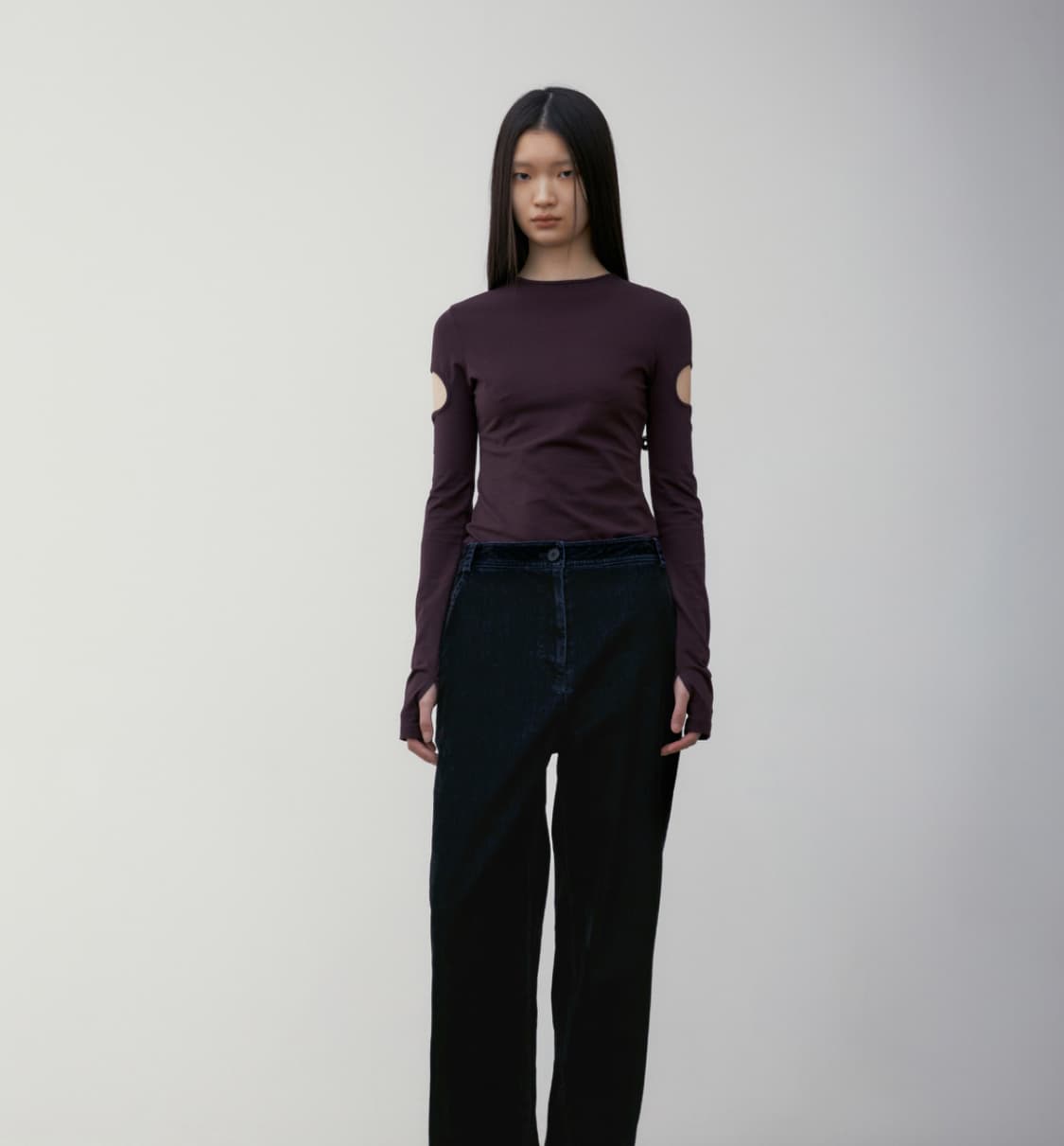  Lowclassic SLEEVE HOLE T-SHIRT_PURPLE 상품이미지3