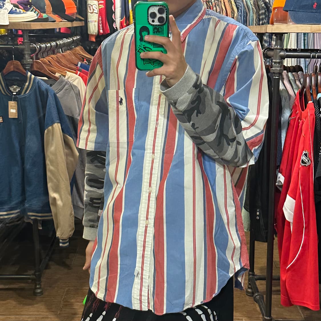 [HI] 폴로 랄프로렌 클래식 반팔셔츠 핑크/블루 상품이미지3