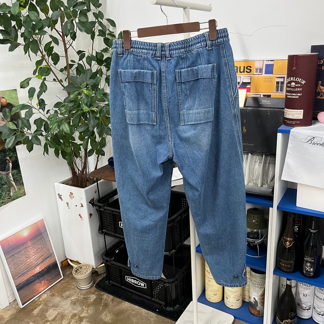 송지오옴므 밴딩 데님팬츠 46  상품이미지4