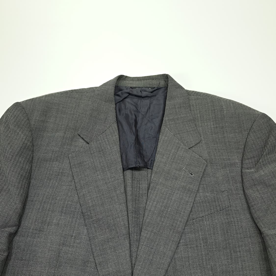 CL485 L 올리버 발렌티노 90s 이태리판 울 차콜그레이 블레이저  상품이미지2