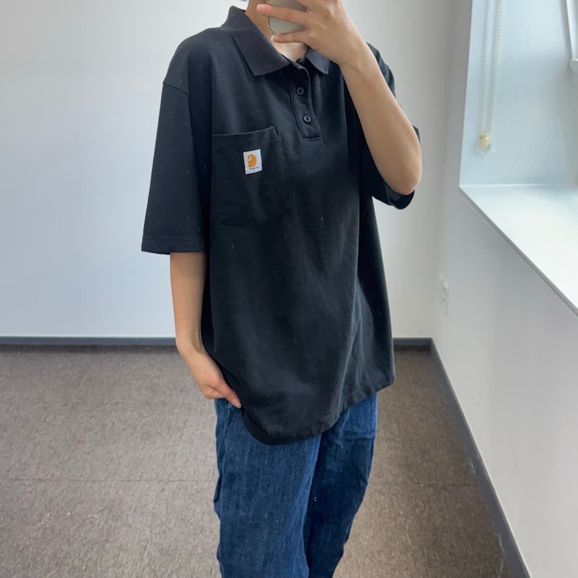 Carhartt 칼하트 포켓 블랙 카라 반팔  상품이미지2