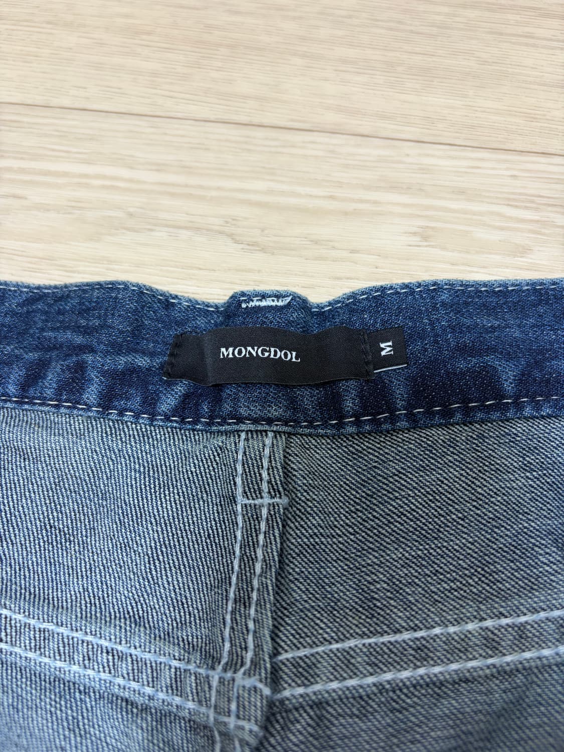 몽돌 스트레이트 데님진 딥블루 M 상품이미지4