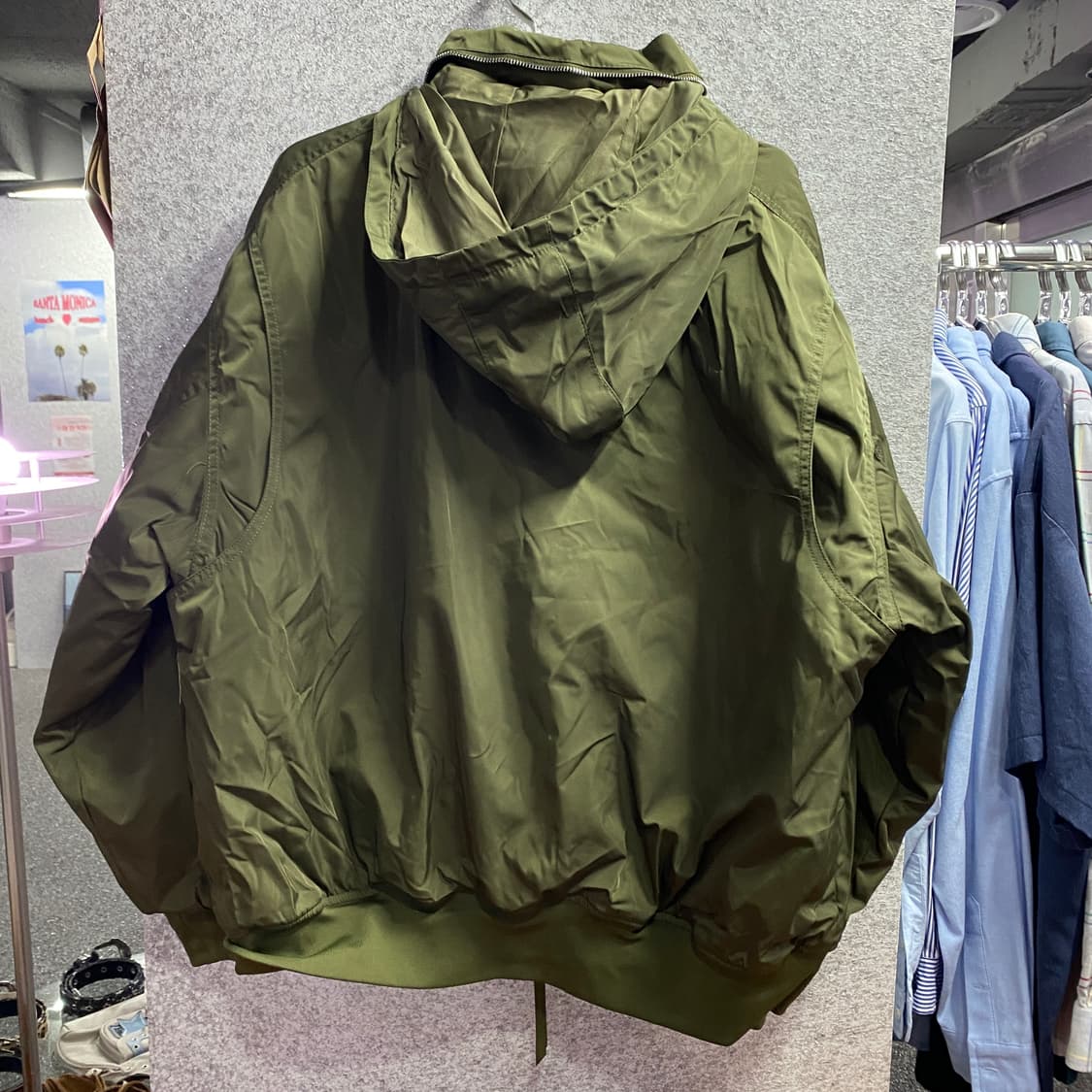 빈티지 투웨이 카키 후드 항공 점퍼 B3865 상품이미지4
