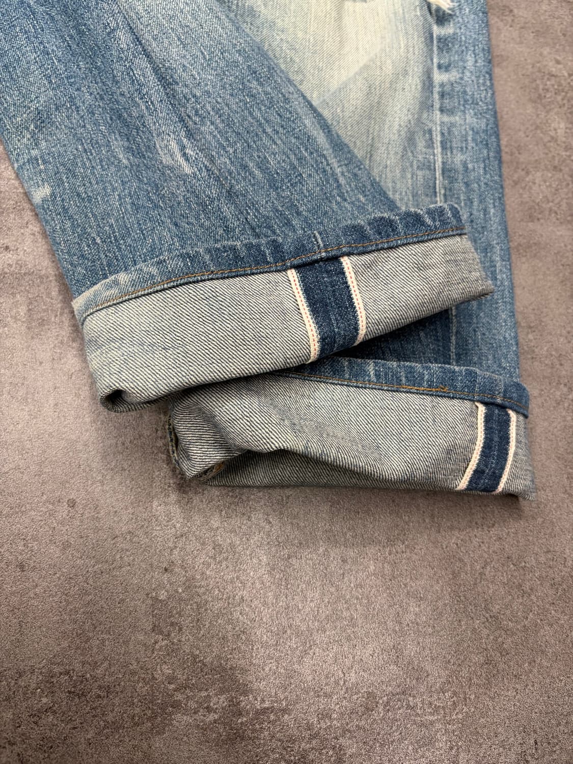 90s Evisu 에비수 초기형 evis 황소패치 셀비지 데님 상품이미지8