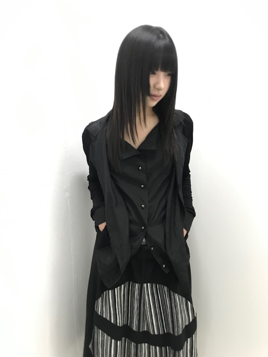 Thin layered jacket stud button blouse 상품이미지2