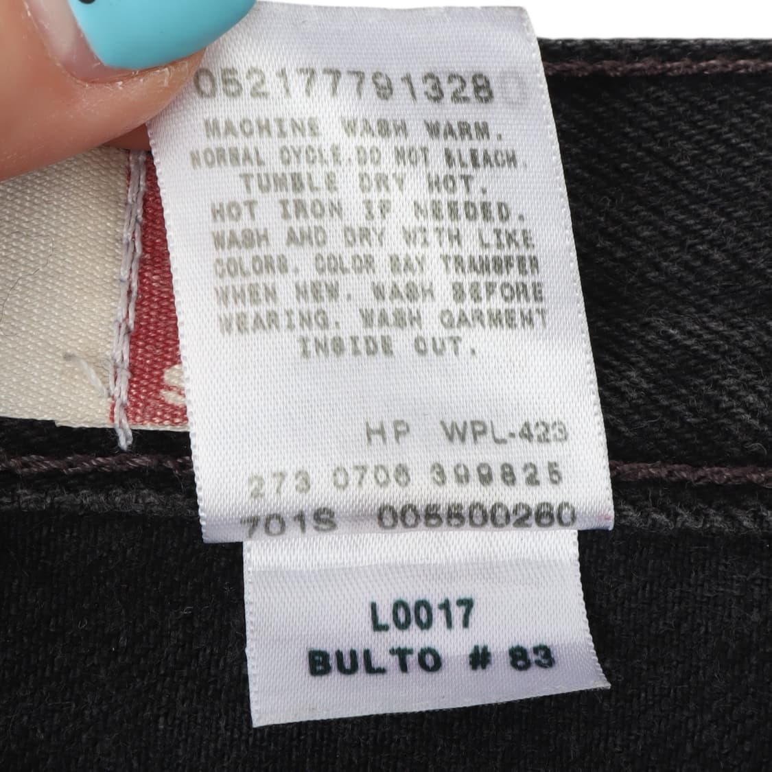 리바이스 550 릴렉스드 핏 블랙 데님팬츠 상품이미지9