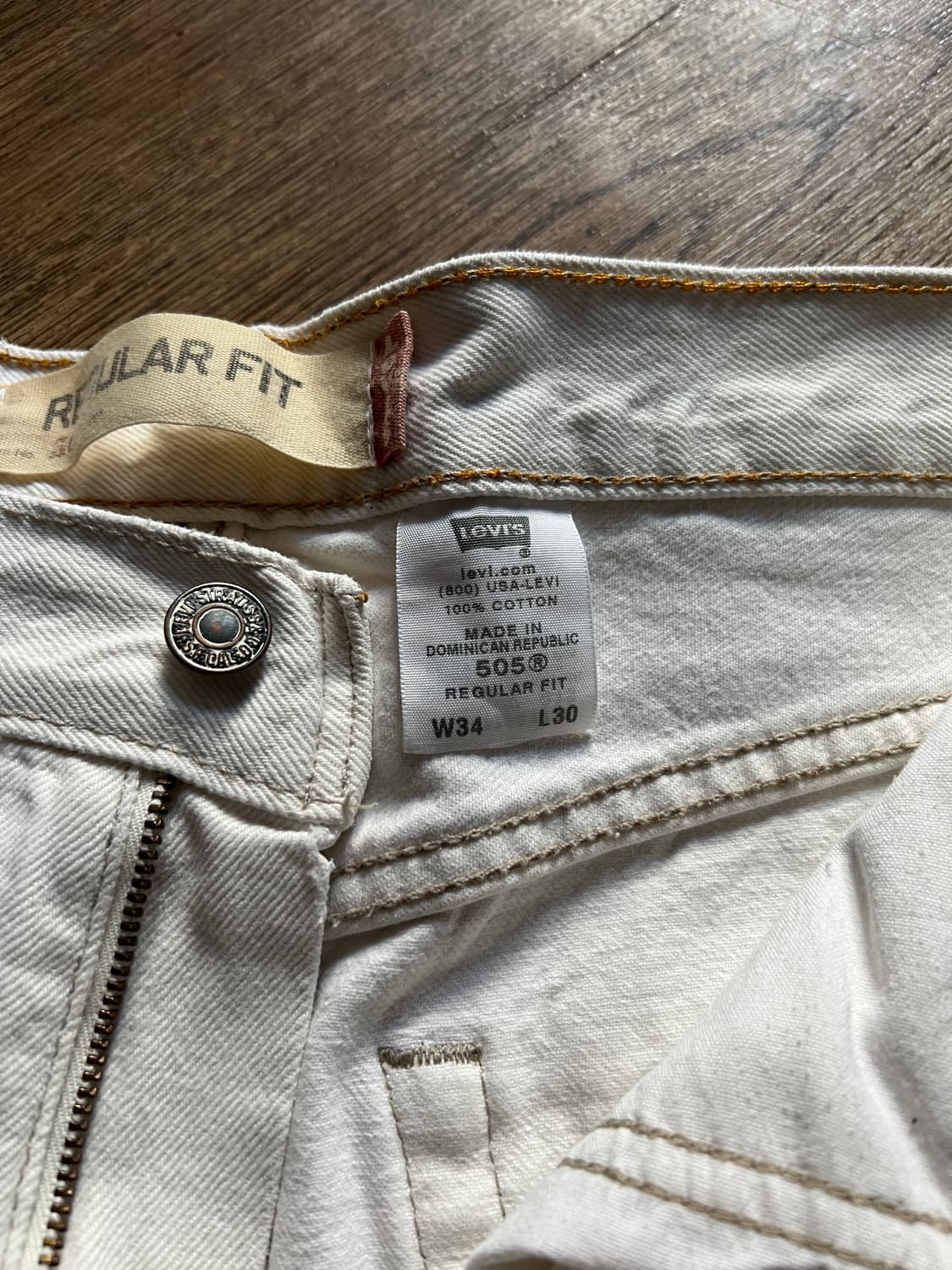 [34]00's 리바이스 505 에크루 데님 팬츠 상품이미지6