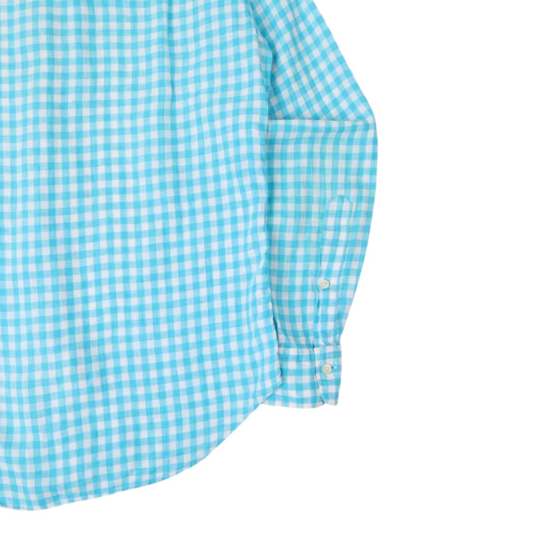 폴로 랄프로렌 린넨 라이트 블루 체크 셔츠 상품이미지7