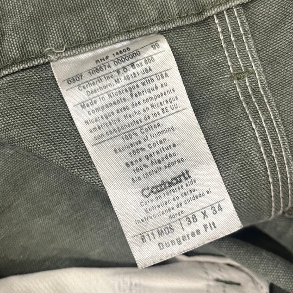 칼하트 B11 MOS 카펜터 팬츠 (38“) 상품이미지6