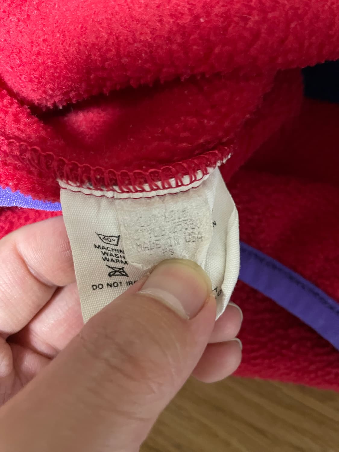 파타고니아 신칠라 made in usa 빈티지 레드 80s 90s 후리스 상품이미지5