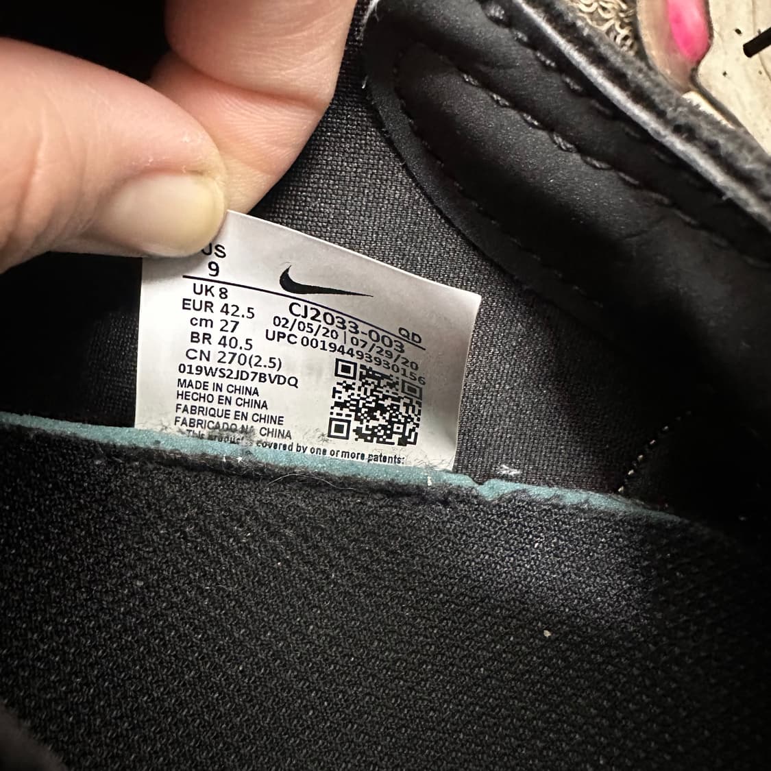 NIKE 나이키 에어 줌 타입 블랙 하이퍼 핑크 270 상품이미지5