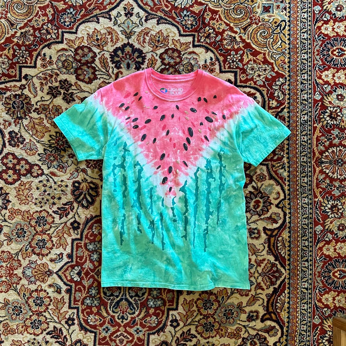 Liquid Blue Watermelon Tie-Dye Tee - L 상품이미지1
