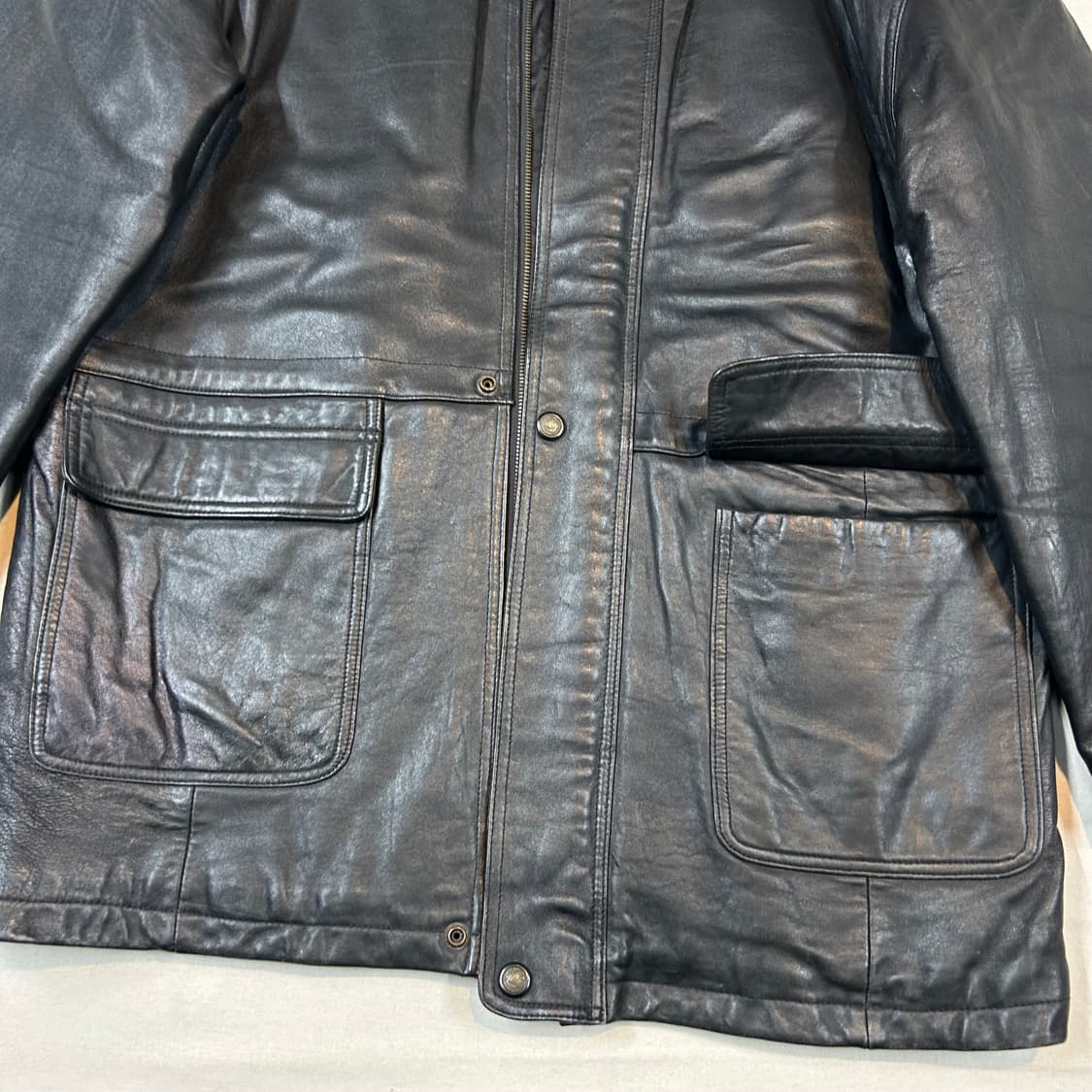 XL) GARBATO 빈티지 양가죽 램스킨 카코트 가죽 자켓 상품이미지3