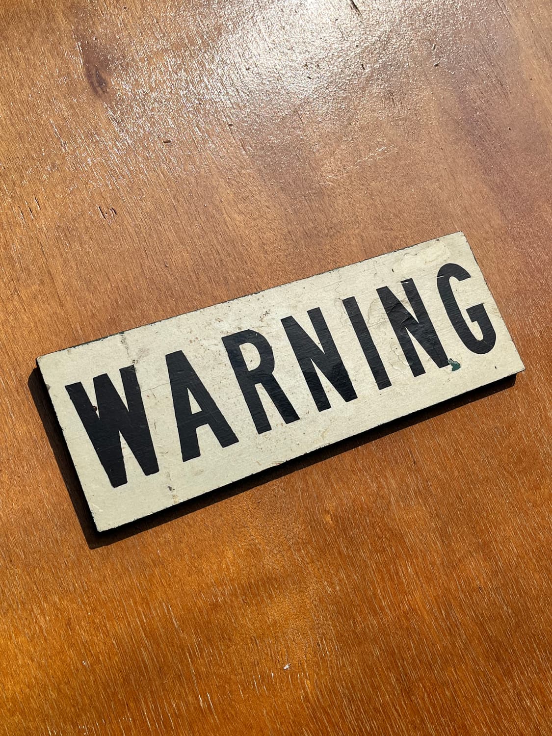 Vintage Original WARNING Wooden Sign 상품이미지4