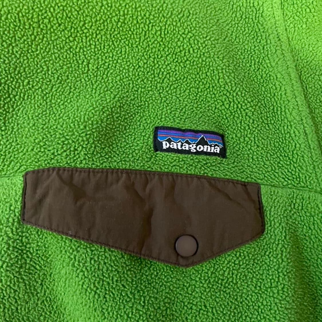 10s 파타고니아 신칠라 스냅-T 라임 그린/브라운 상품이미지2