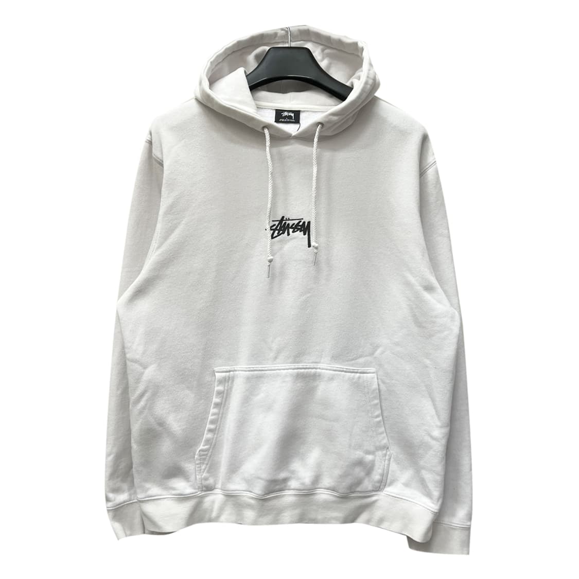 USA 스투시 베이직 로고 화이트 후드티 L 상품이미지1