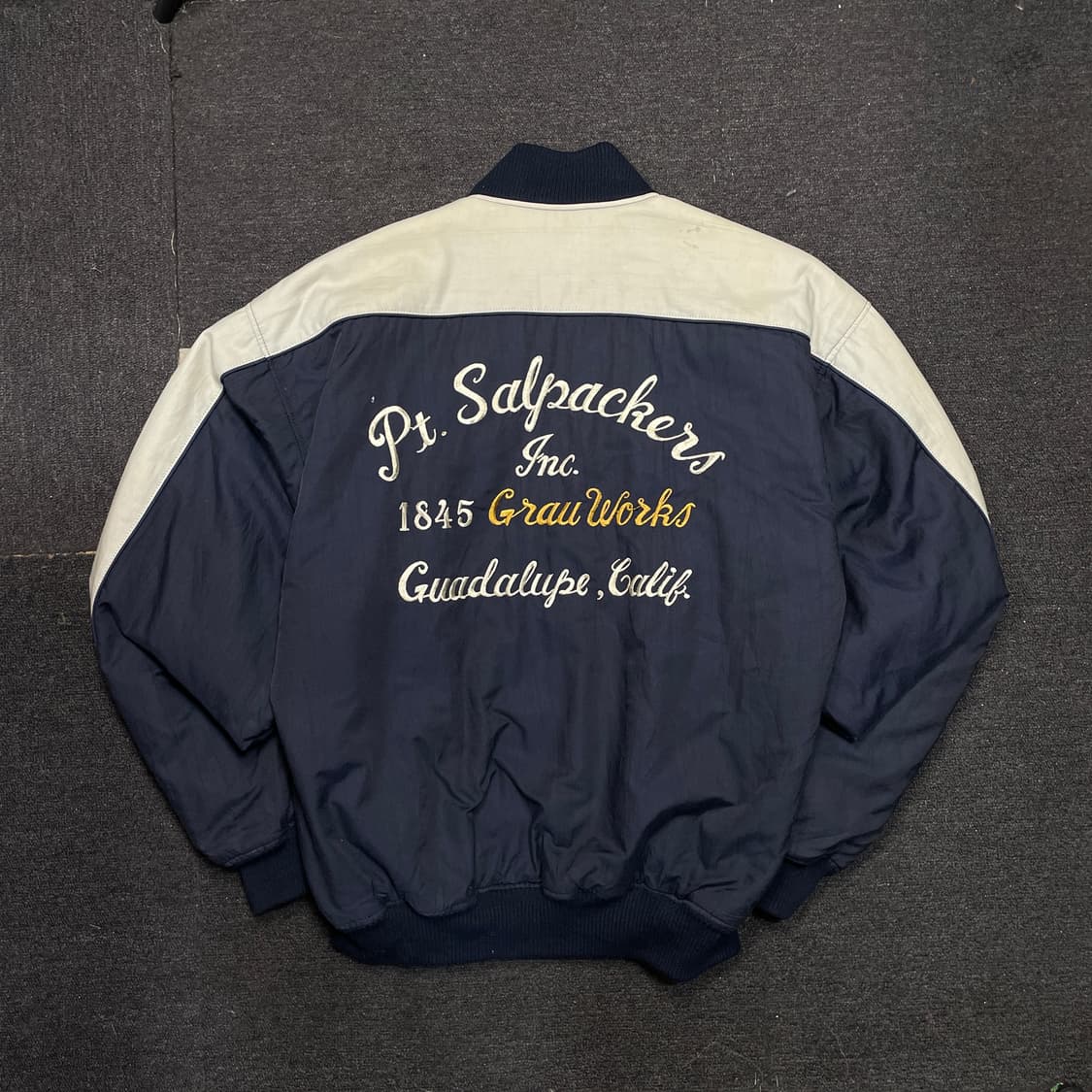 90s GRAUWORKS 자수 워크자켓 올드스쿨 점퍼 L XL 상품이미지1