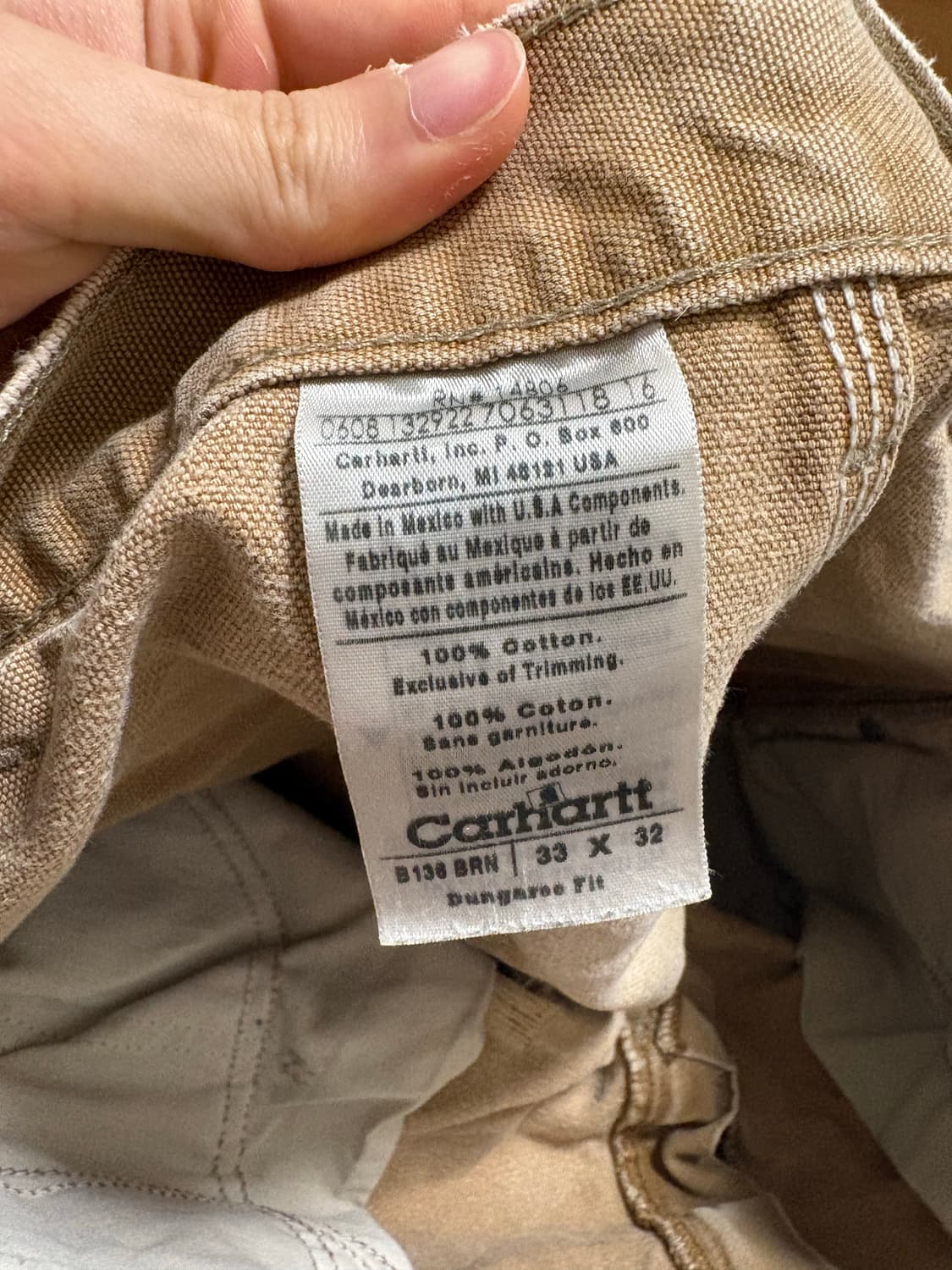 칼하트 더블니 쇼츠 컷오프  BRN 상품이미지3