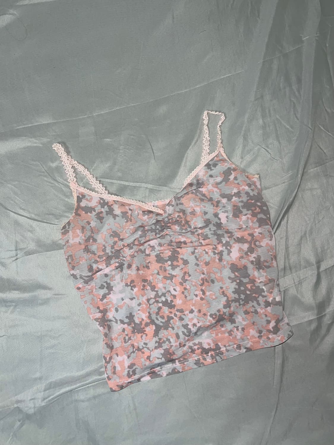✨vintage pink camo pattern sleveless y2k 상품이미지1