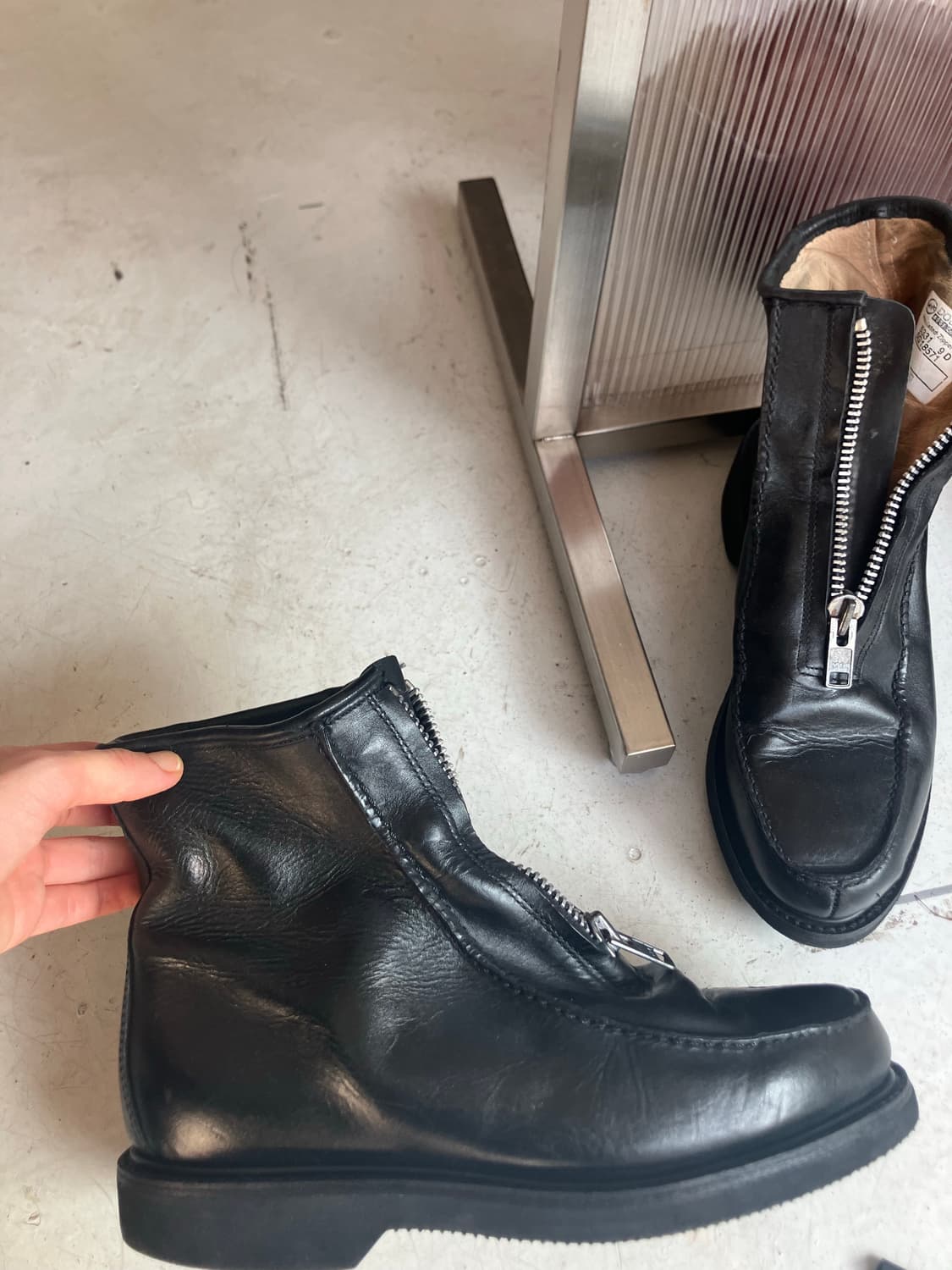 앞지퍼 레더부츠 상품이미지2