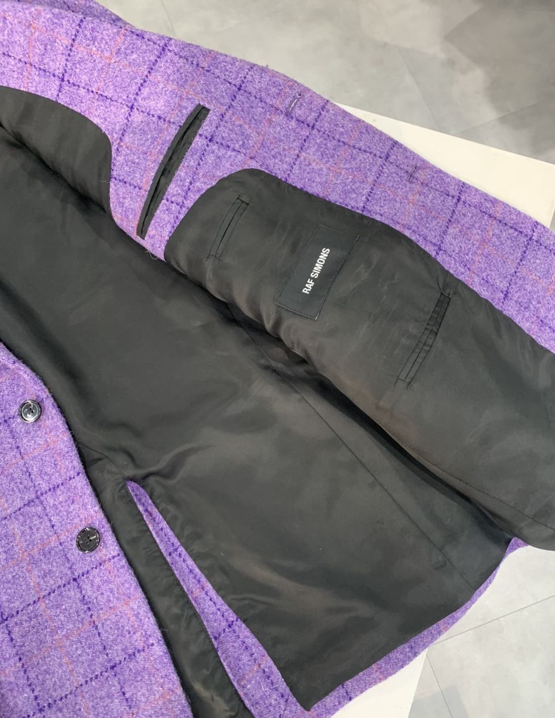 라프시몬스 17FW 이지핏 체크 블레이져 상품이미지6