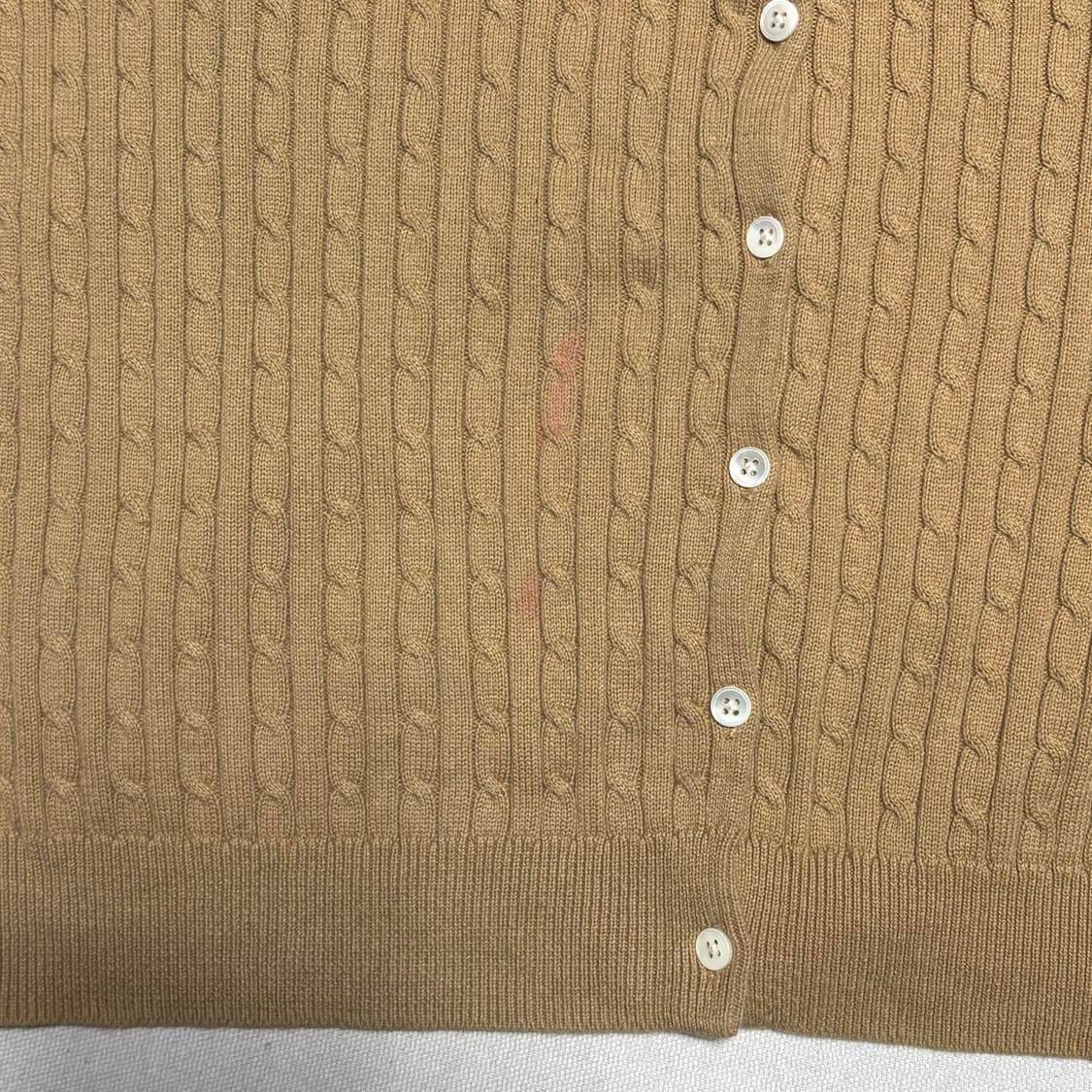 L 폴로랄프로렌 여성용 케이블 라운드넥 가디건  상품이미지7