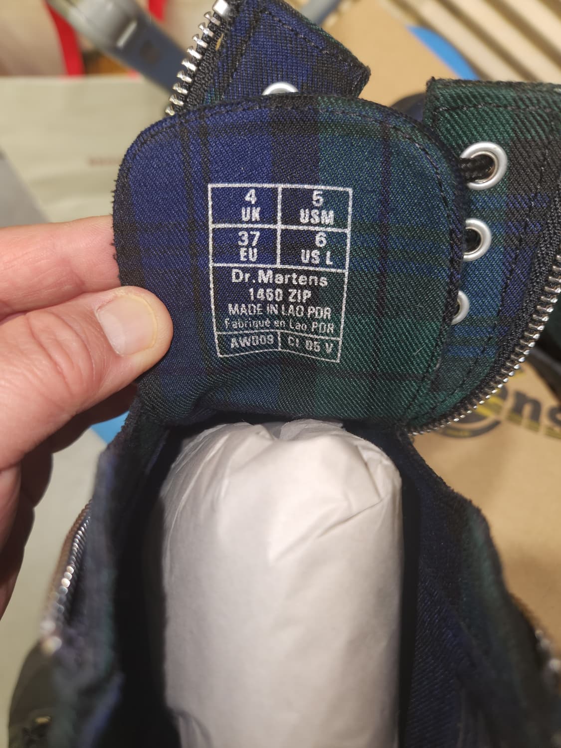 [희귀] 닥터마틴 1460 집 블랙 워치 타탄 (UK4/230) 상품이미지6