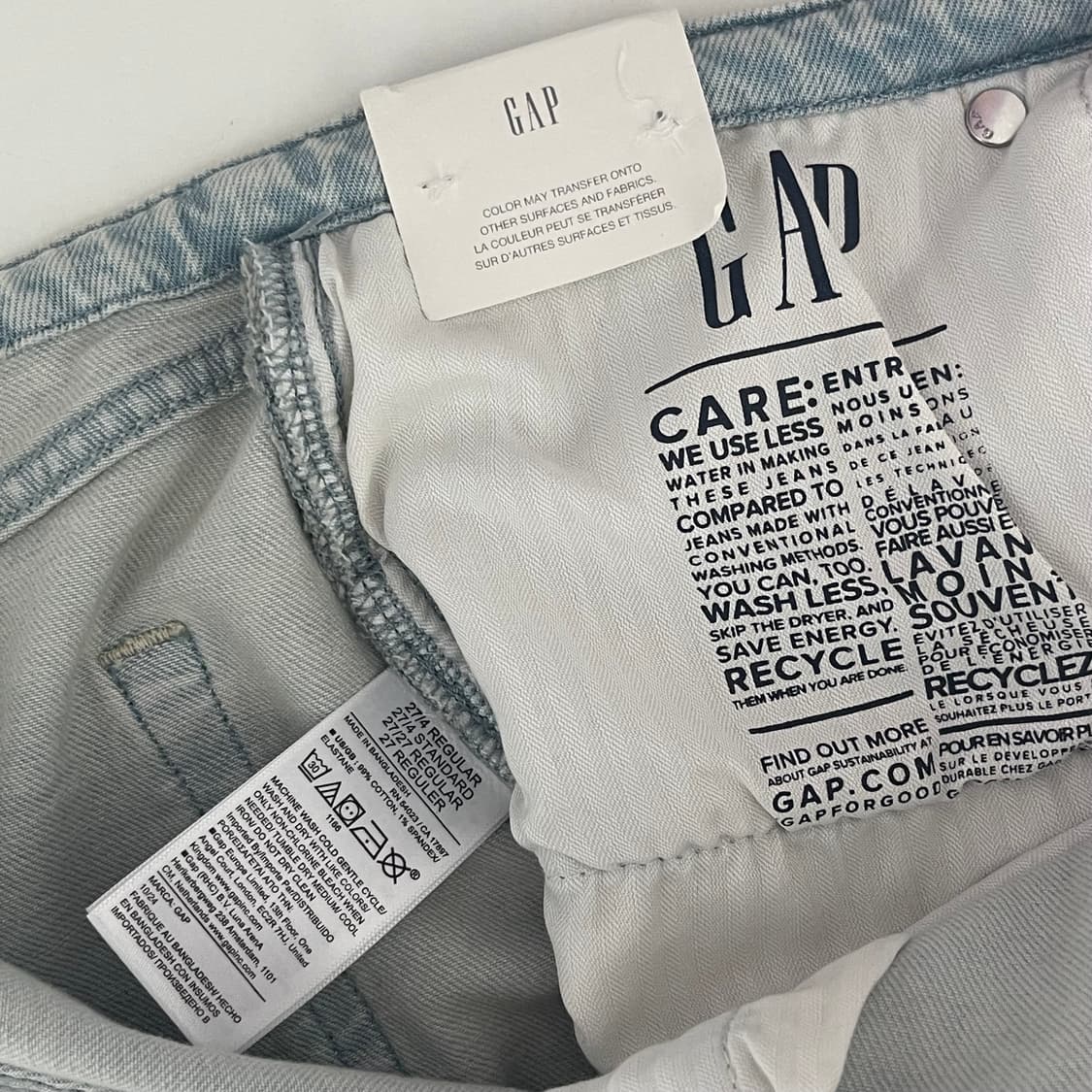 GAP 갭 청바지 27인치 스트링 배기바지 새제품 상품이미지8